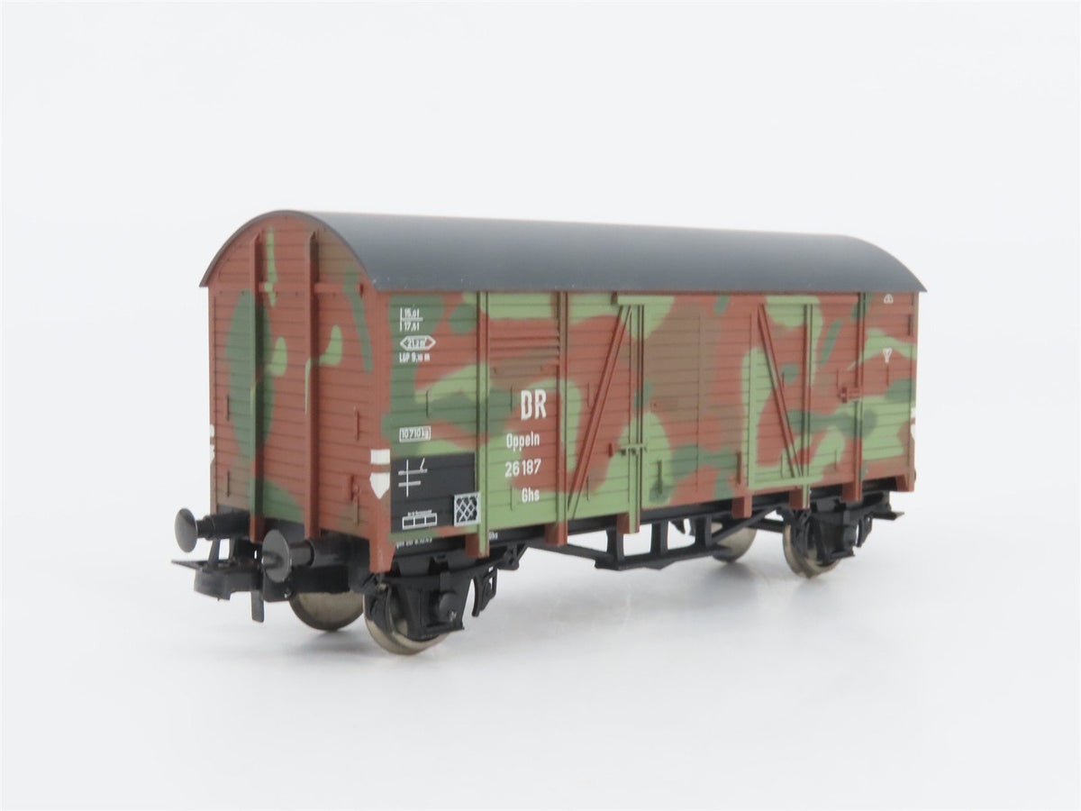 HO Liliput L225393 DR Deutsche Reichsbahn WWII Camouflaged Covered Goods Wagon