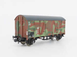 HO Liliput L225393 DR Deutsche Reichsbahn WWII Camouflaged Covered Goods Wagon