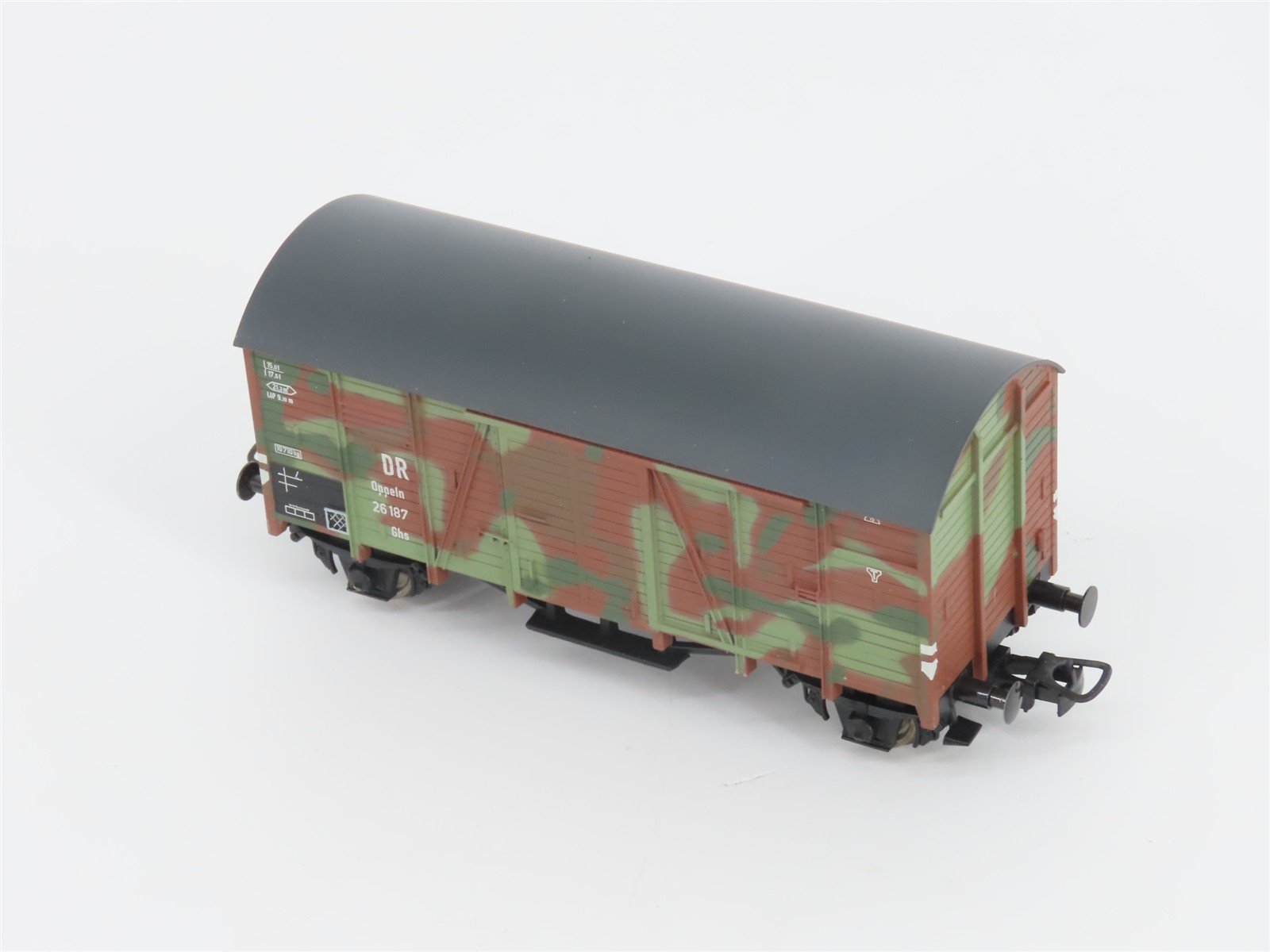 HO Liliput L225393 DR Deutsche Reichsbahn WWII Camouflaged Covered Goods Wagon