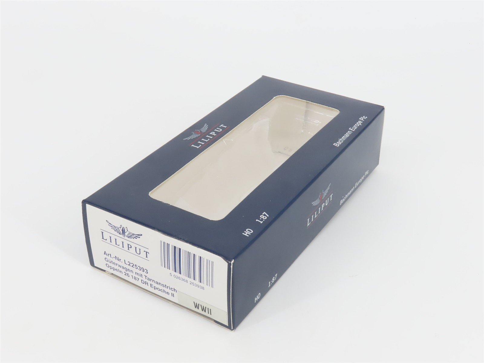 HO Liliput L225393 DR Deutsche Reichsbahn WWII Camouflaged Covered Goods Wagon