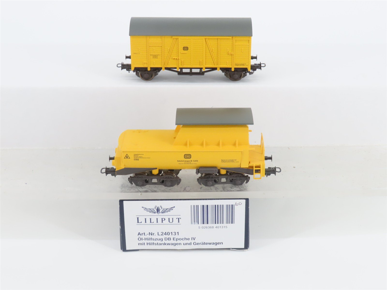 HO Liliput L240131 DB Oil Cleanup Epoch IV Water Tank & Closed Van Set of 2