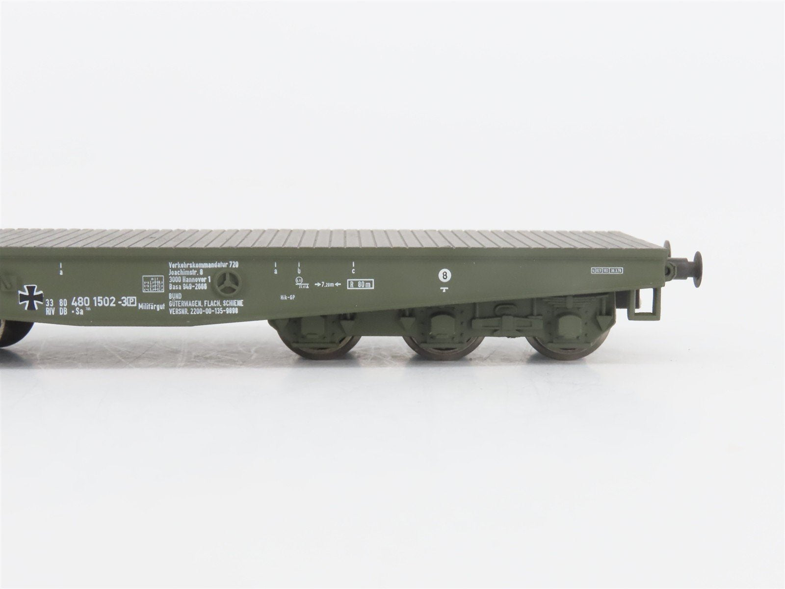 HO Scale Liliput L221220 DB Deutsche Bahn Military Flat Car