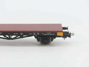 HO Liliput L240013 DR Deutsche Reichsbahn Flat Cars w/ Army Vehicles Set of 4