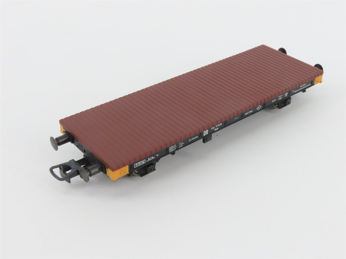 HO Liliput L240013 DR Deutsche Reichsbahn Flat Cars w/ Army Vehicles Set of 4