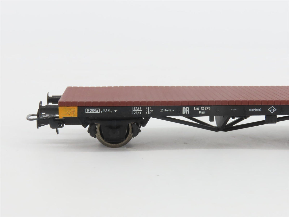 HO Liliput L240013 DR Deutsche Reichsbahn Flat Cars w/ Army Vehicles Set of 4