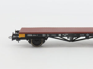 HO Liliput L240013 DR Deutsche Reichsbahn Flat Cars w/ Army Vehicles Set of 4