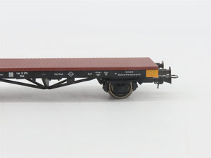 HO Liliput L240013 DR Deutsche Reichsbahn Flat Cars w/ Army Vehicles Set of 4