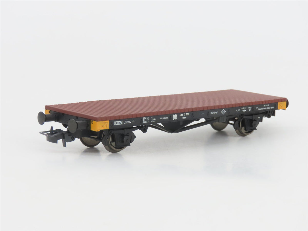 HO Liliput L240013 DR Deutsche Reichsbahn Flat Cars w/ Army Vehicles Set of 4