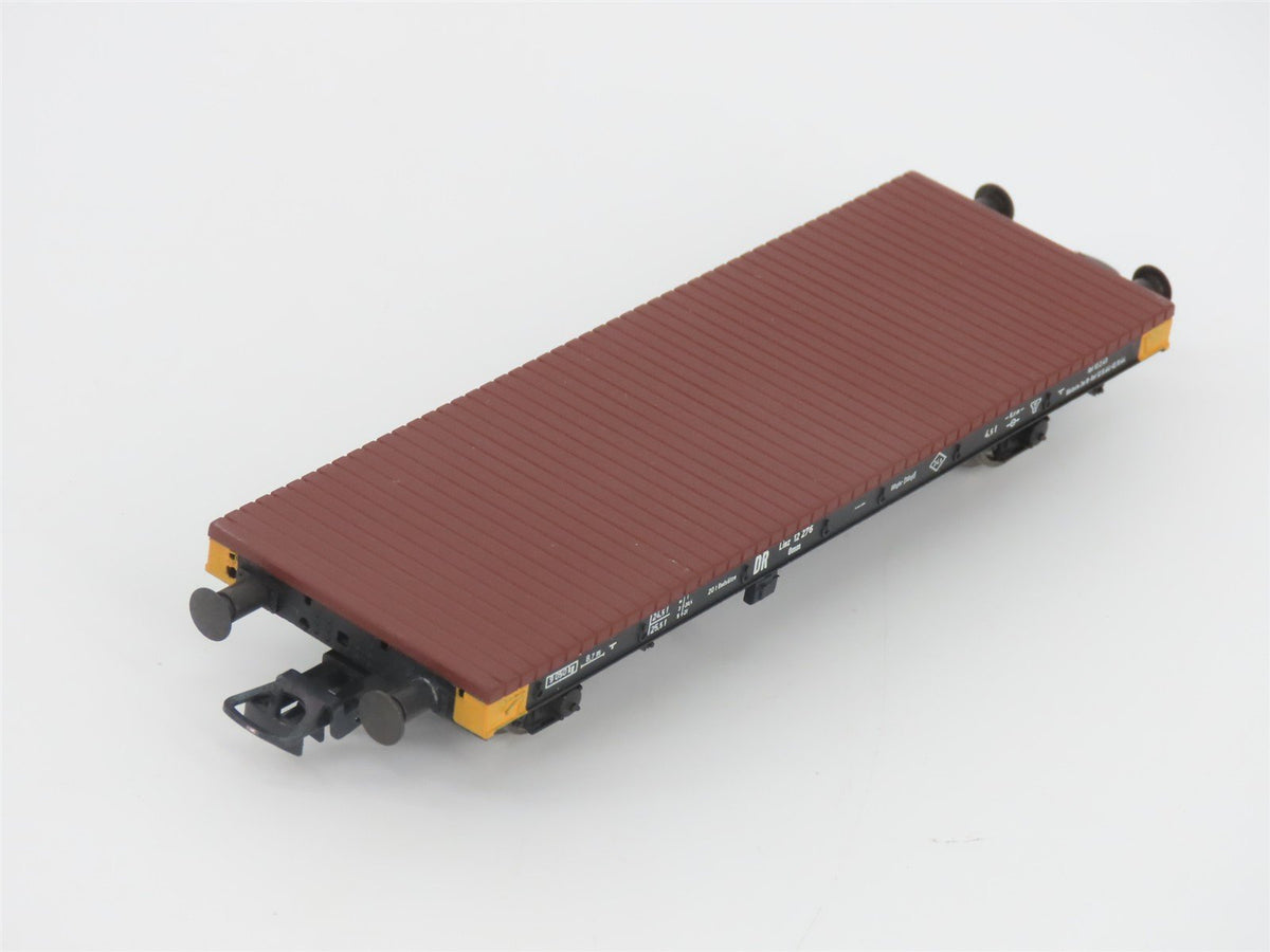 HO Liliput L240013 DR Deutsche Reichsbahn Flat Cars w/ Army Vehicles Set of 4