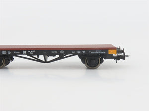 HO Liliput L240013 DR Deutsche Reichsbahn Flat Cars w/ Army Vehicles Set of 4