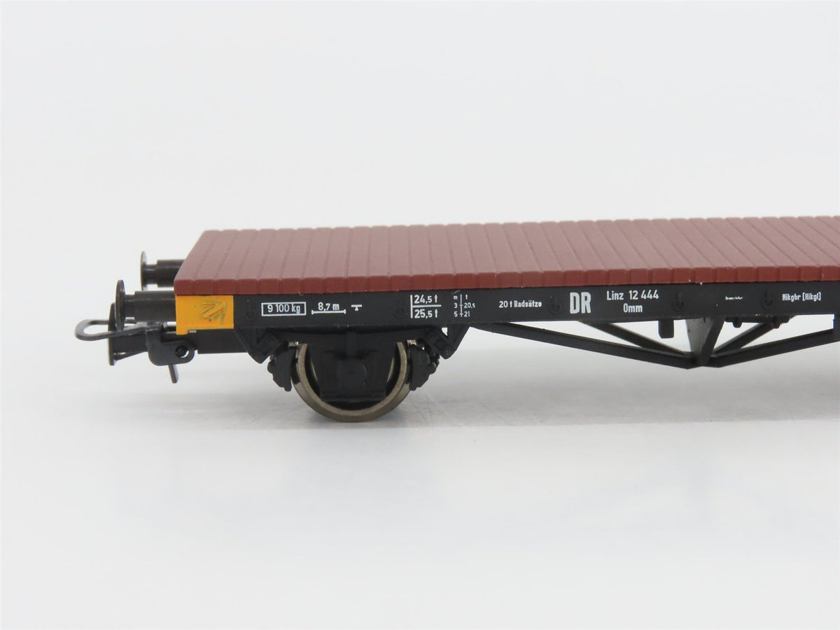 HO Liliput L240013 DR Deutsche Reichsbahn Flat Cars w/ Army Vehicles Set of 4