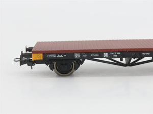 HO Liliput L240013 DR Deutsche Reichsbahn Flat Cars w/ Army Vehicles Set of 4
