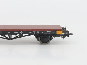 HO Liliput L240013 DR Deutsche Reichsbahn Flat Cars w/ Army Vehicles Set of 4