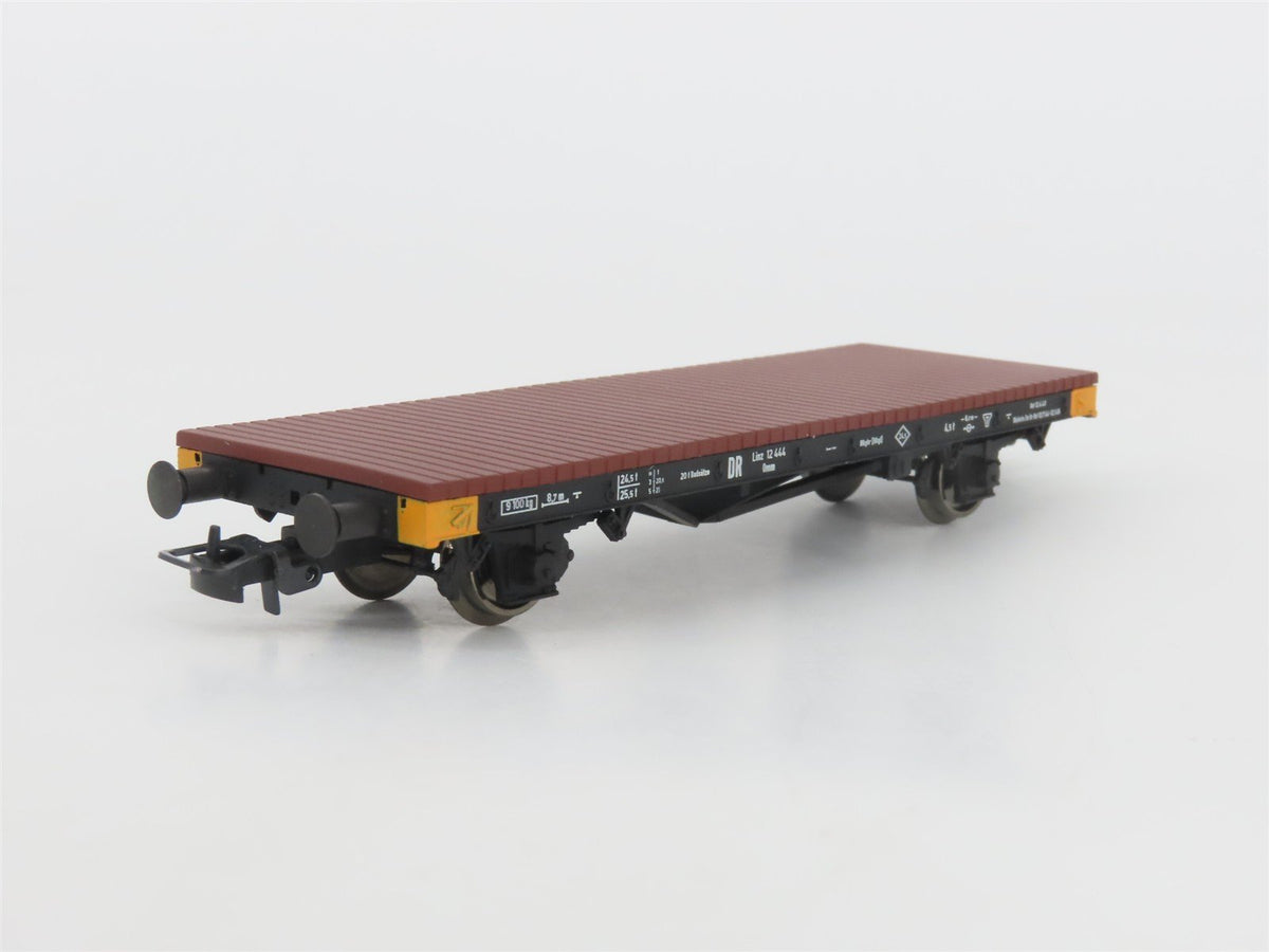 HO Liliput L240013 DR Deutsche Reichsbahn Flat Cars w/ Army Vehicles Set of 4