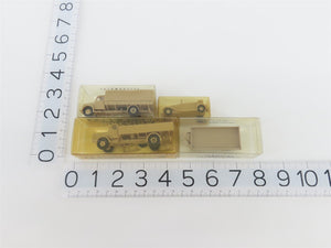 HO Liliput L240013 DR Deutsche Reichsbahn Flat Cars w/ Army Vehicles Set of 4