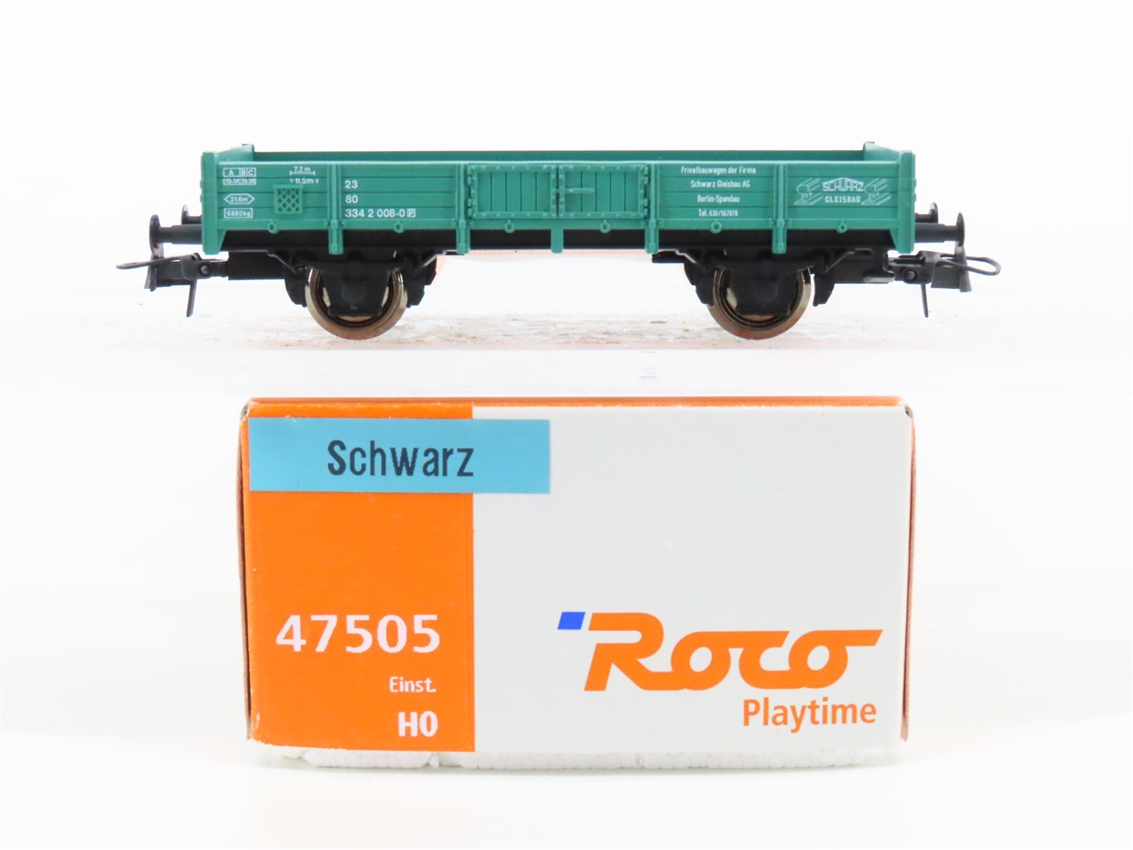HO Scale Roco 47505 Schwarz Flat Car