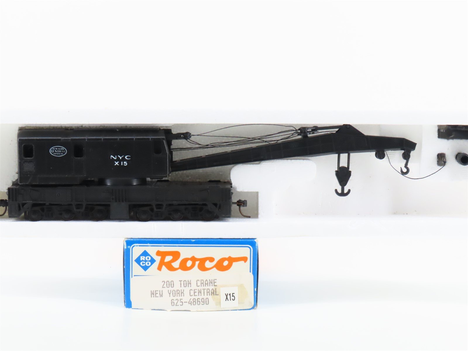 HO Scale Roco 625-48690 NYC New York Central System 200 Ton Crane #X15