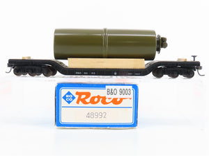 HO Roco 48992 B&O Baltimore & Ohio Depressed Center Flat Car 9003 w/ Custom Load