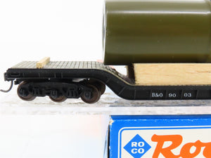 HO Roco 48992 B&O Baltimore & Ohio Depressed Center Flat Car 9003 w/ Custom Load