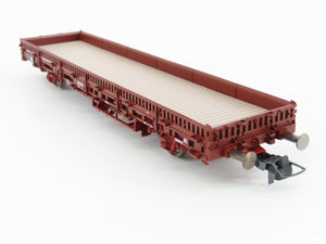 HO Scale Roco Minitanks 825 Flat Car w/ 3 Military Vehicles