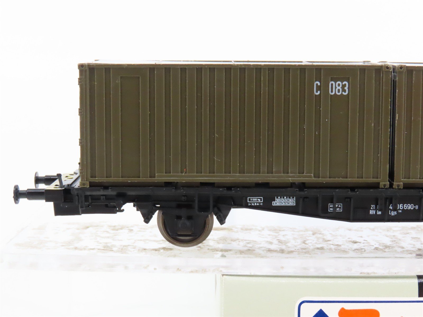 HO Scale Roco Minitanks 812 DB Deutsche Bahn Flat Car w