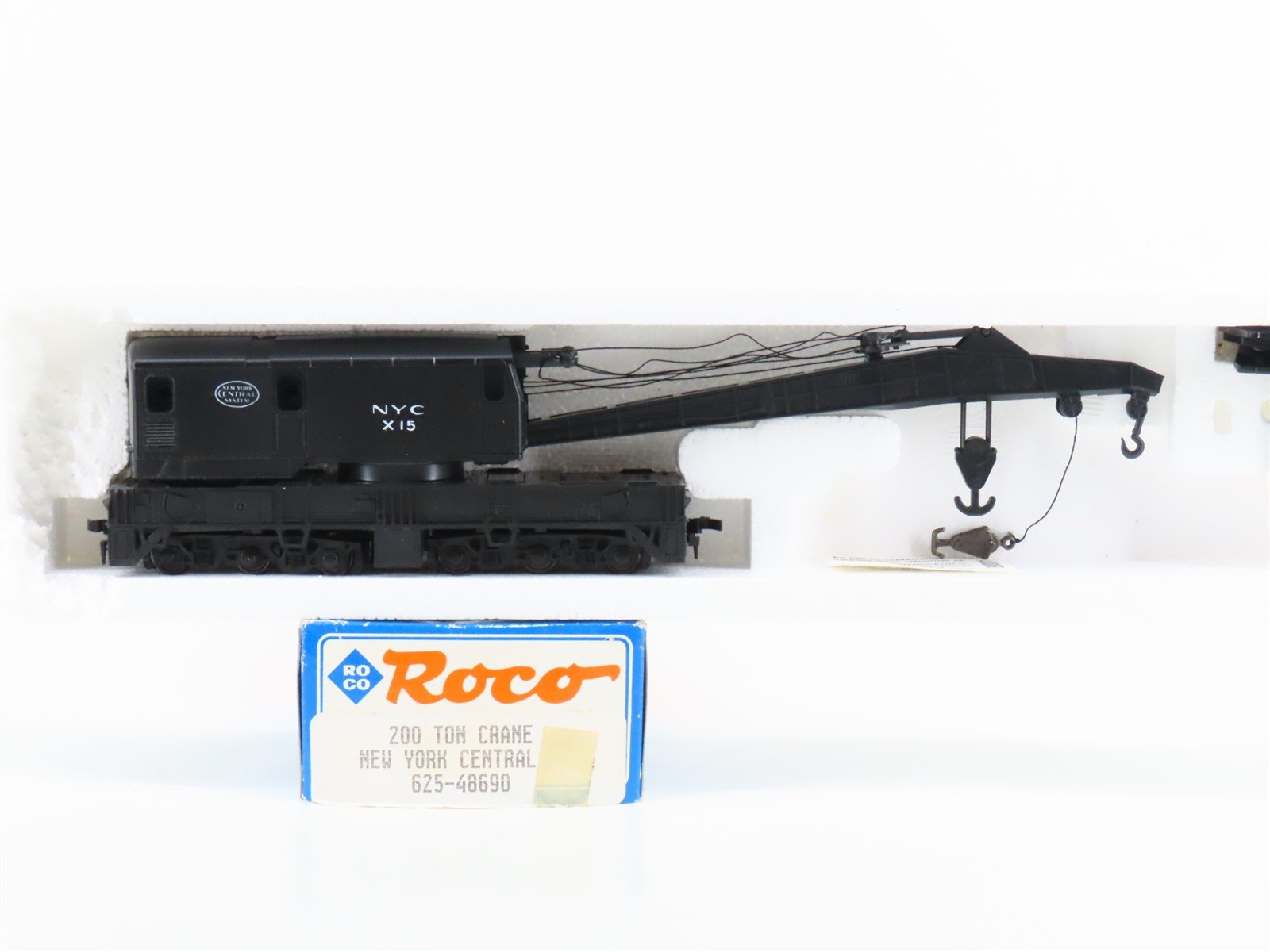 HO Scale Roco 625-48690 NYC New York Central 200 Ton Crane #X15