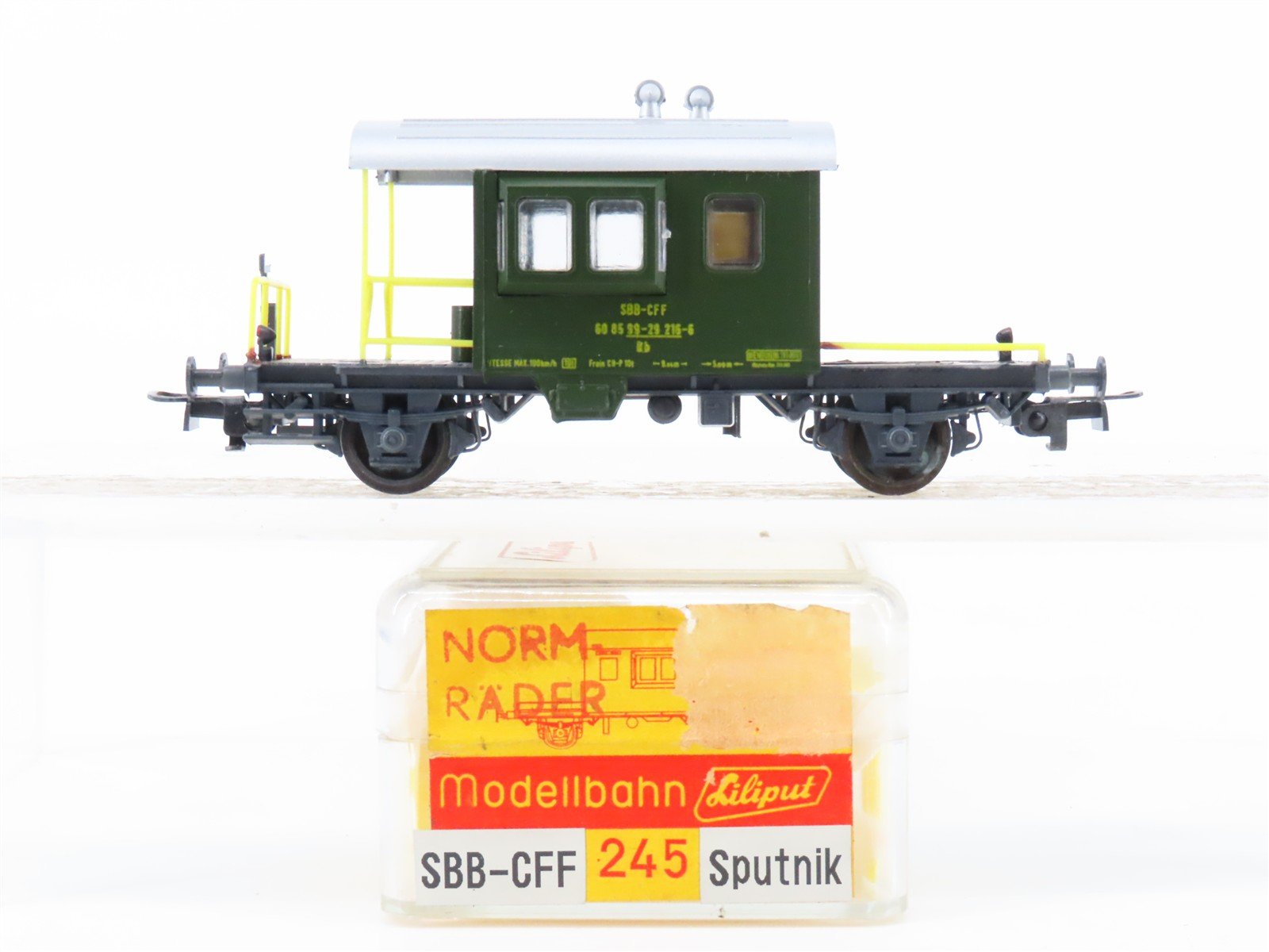 HO Scale Liliput 245 SBB-CFF Sputnik Goods Train Crew Van #99-29 16