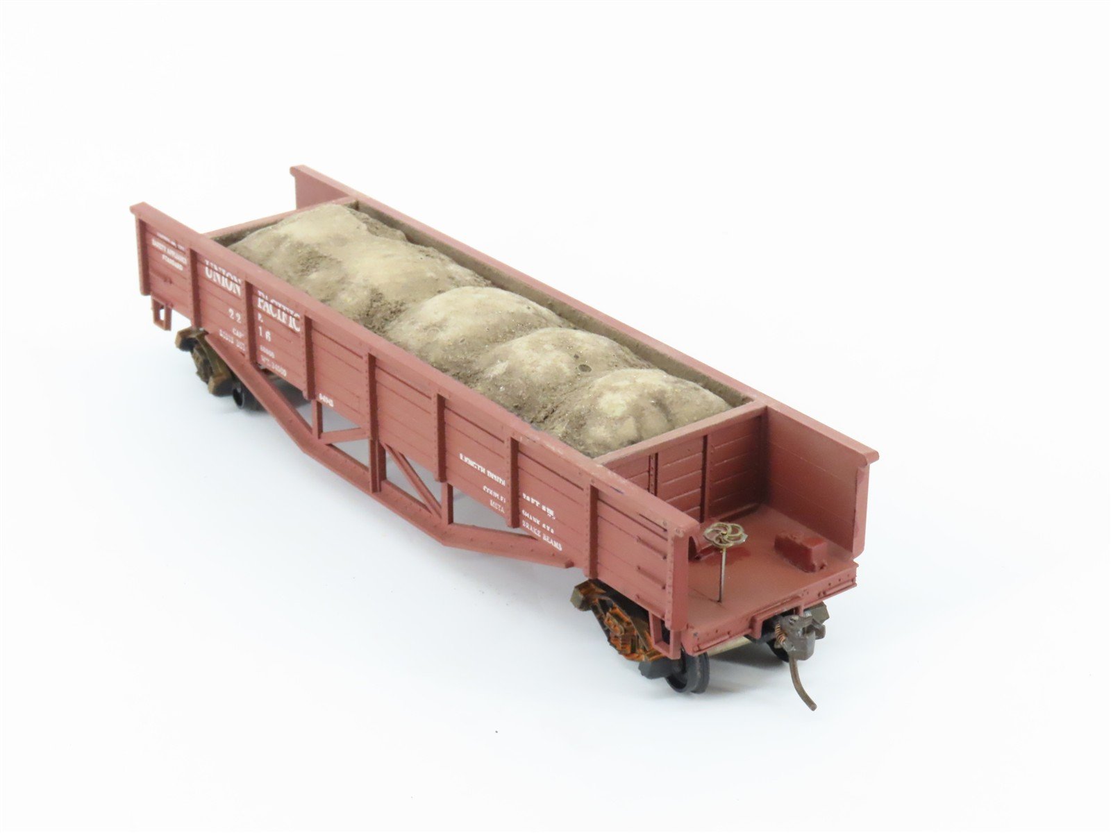 HO Scale Train Miniature 5455 UP Union Pacific 42' Gondola #22516 w/ Load