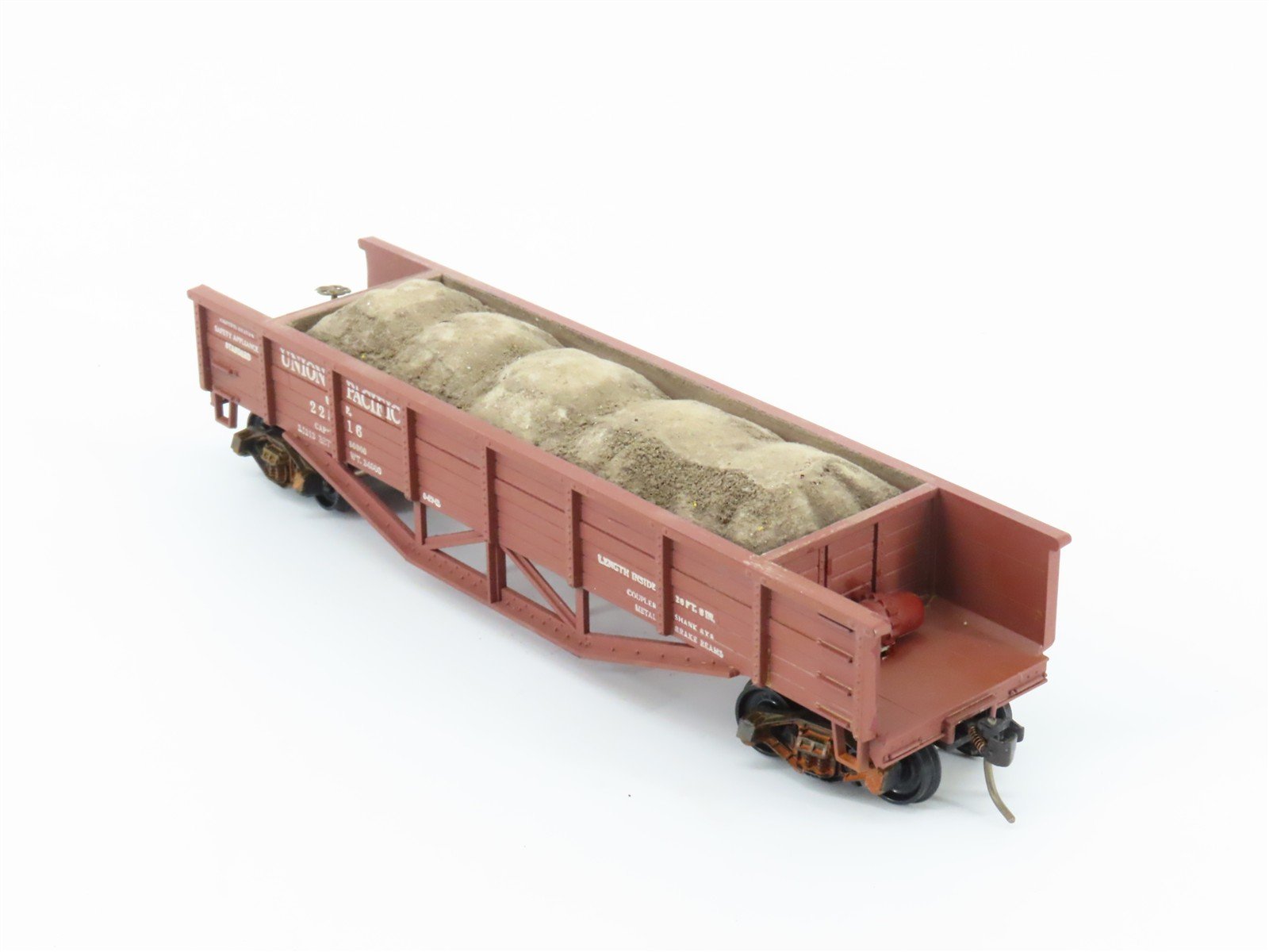 HO Scale Train Miniature 5455 UP Union Pacific 42' Gondola #22516 w/ Load