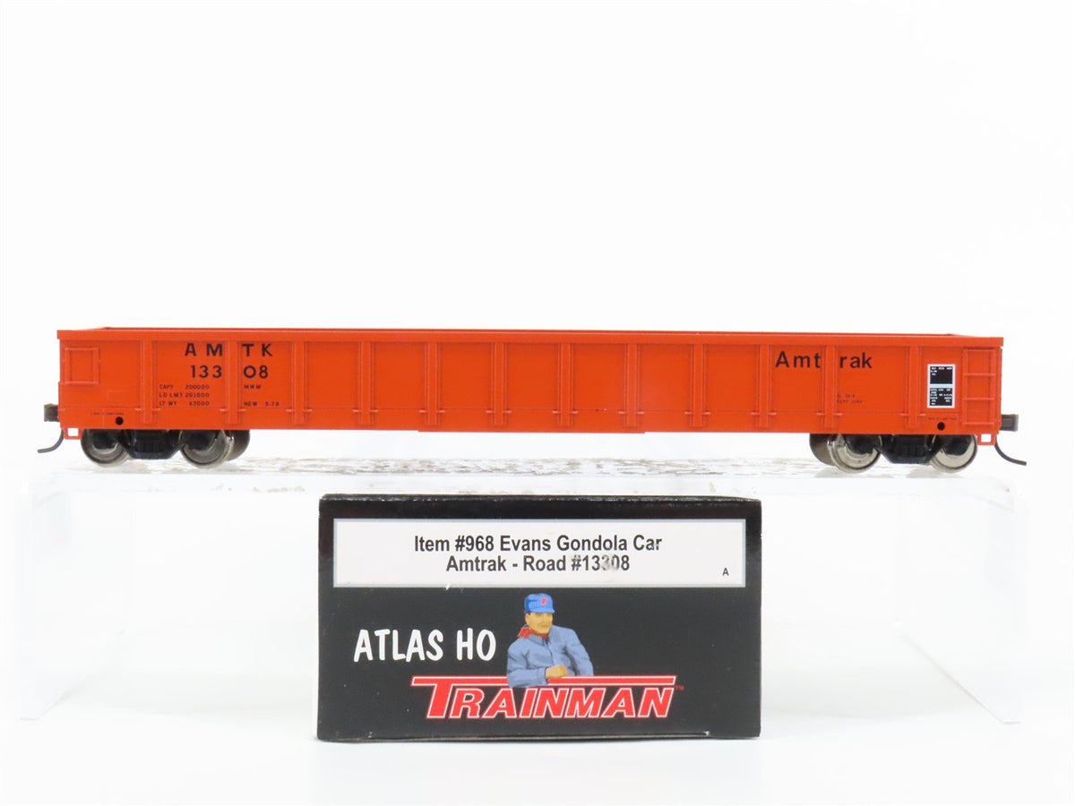 HO Scale Atlas Trainman 968 AMTK Amtrak Open Gondola #13308