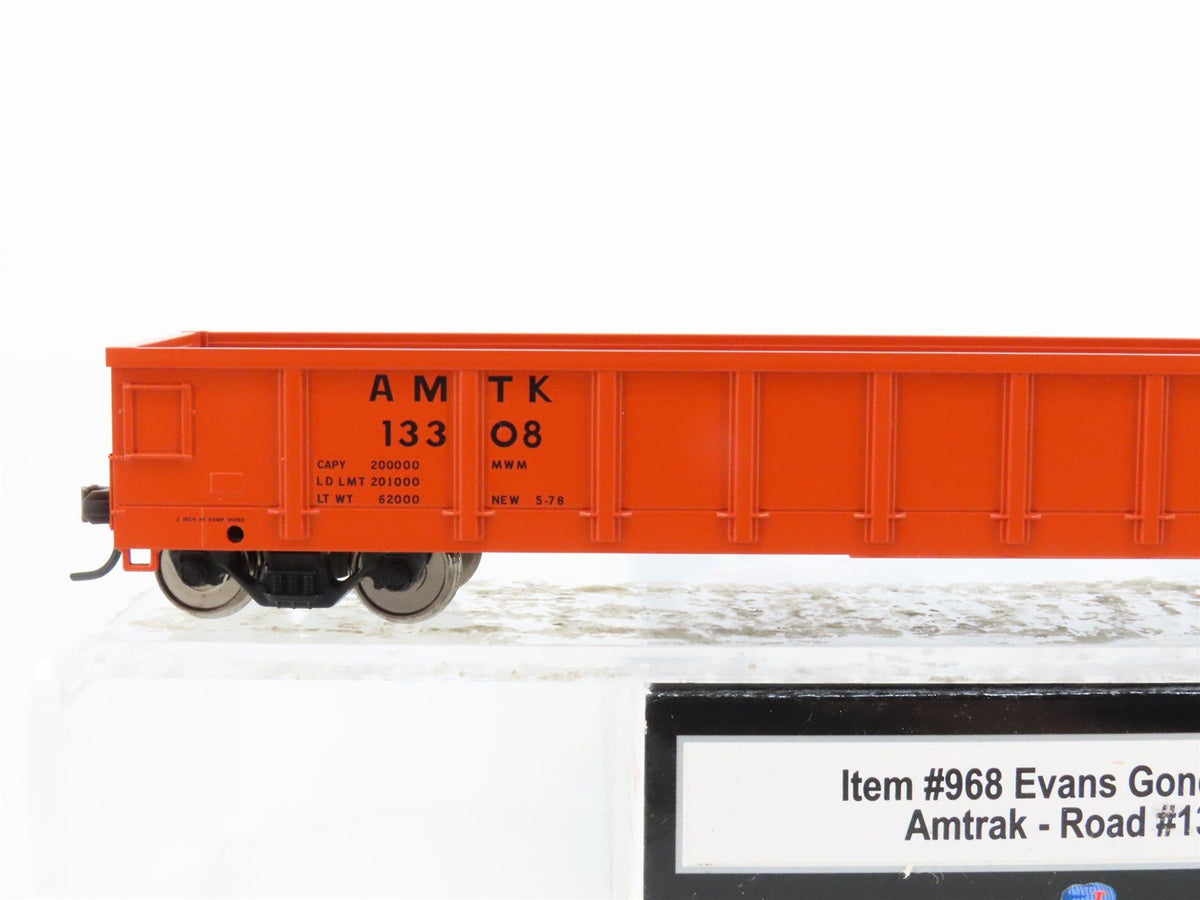 HO Scale Atlas Trainman 968 AMTK Amtrak Open Gondola #13308