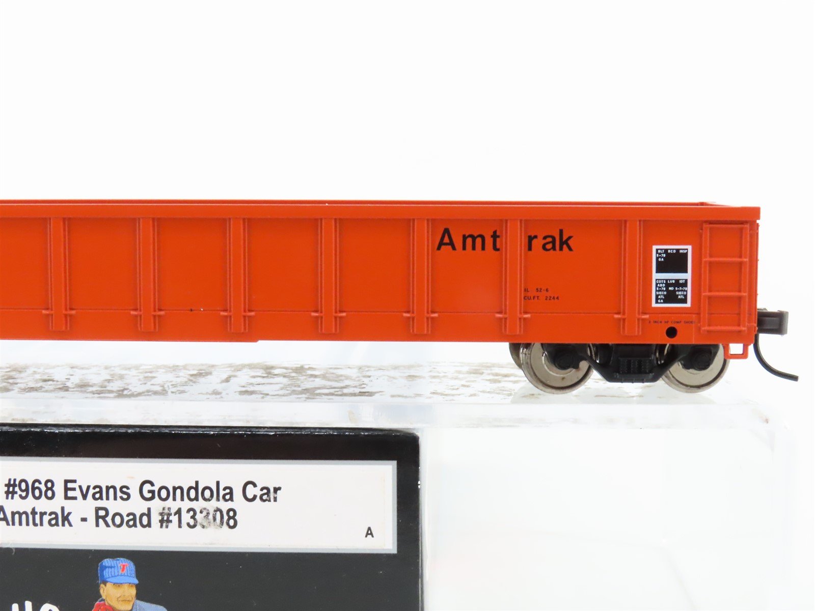 HO Scale Atlas Trainman 968 AMTK Amtrak Open Gondola #13308