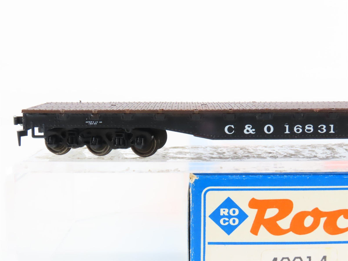 HO Scale Roco 49014 C&amp;O Chesapeake &amp; Ohio Railroad Flat Car #16831