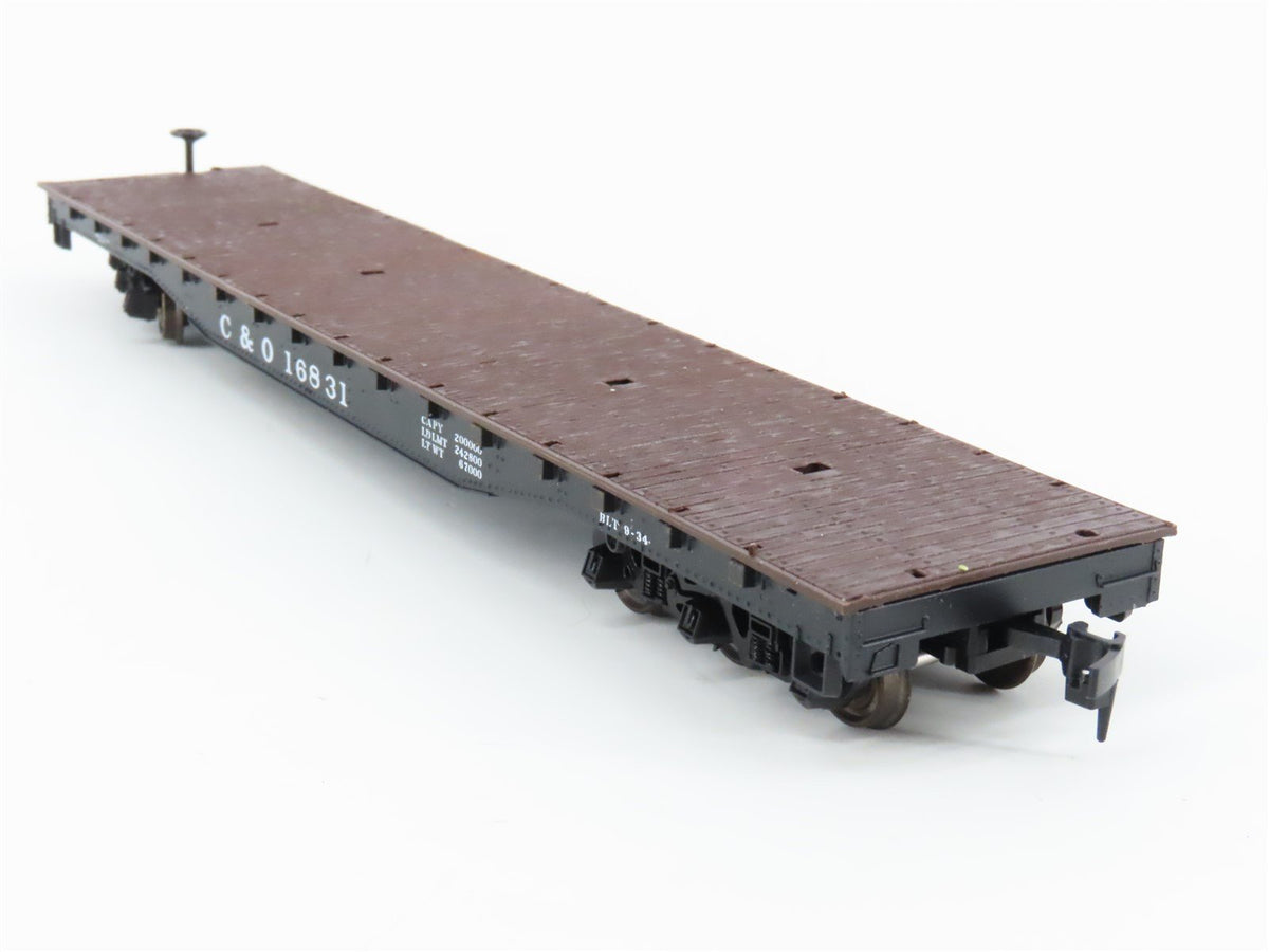HO Scale Roco 49014 C&amp;O Chesapeake &amp; Ohio Railroad Flat Car #16831