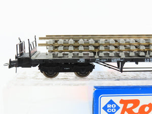 HO Scale Roco 46492 DB Deutsche Bahn Flat Car w/ Track Load