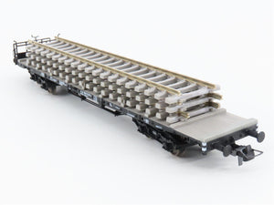 HO Scale Roco 46492 DB Deutsche Bahn Flat Car w/ Track Load