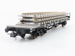 HO Scale Roco 46492 DB Deutsche Bahn Flat Car w/ Track Load