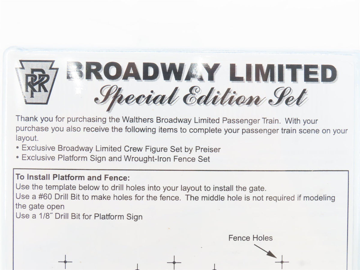 HO 1/87 Scale Walthers 933-6008 PRR Broadway Figure &amp; Scenery Set