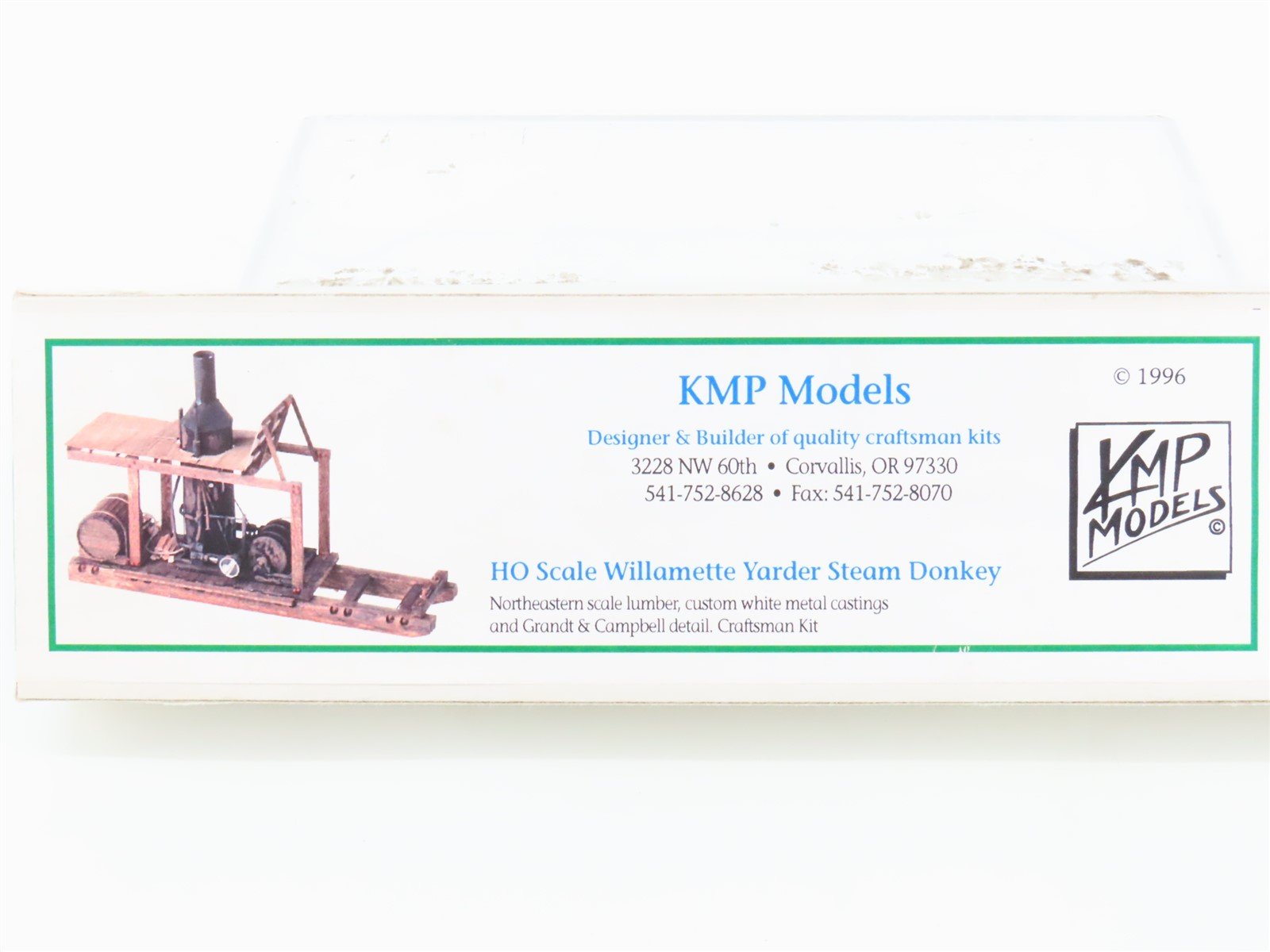 HO 1/87 Scale KMP Models Kit Willamette Yarder Steam Donkey