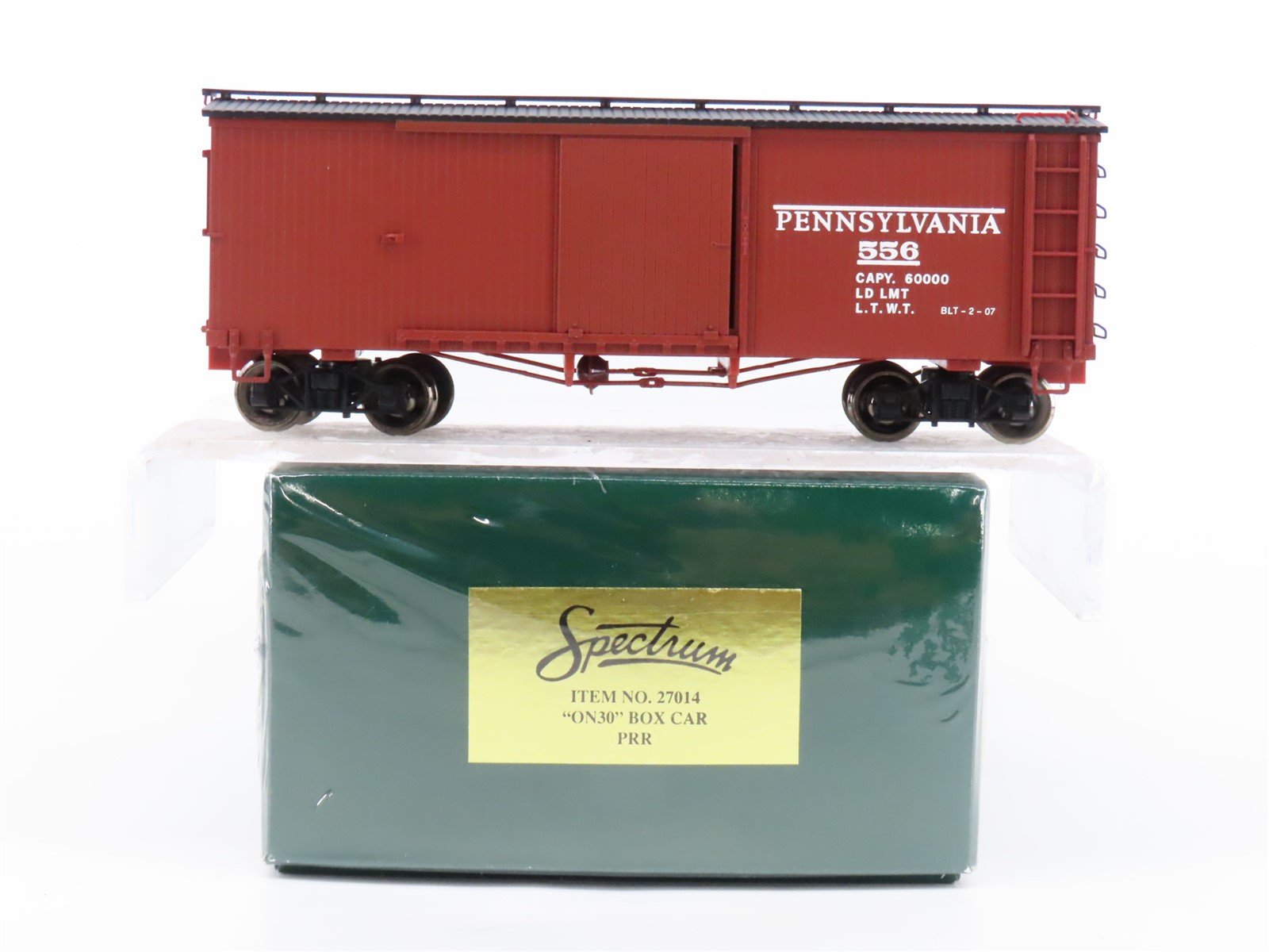 On30 Scale Spectrum 27014 PRR Pennsylvania Railroad Single Door Box Car #556
