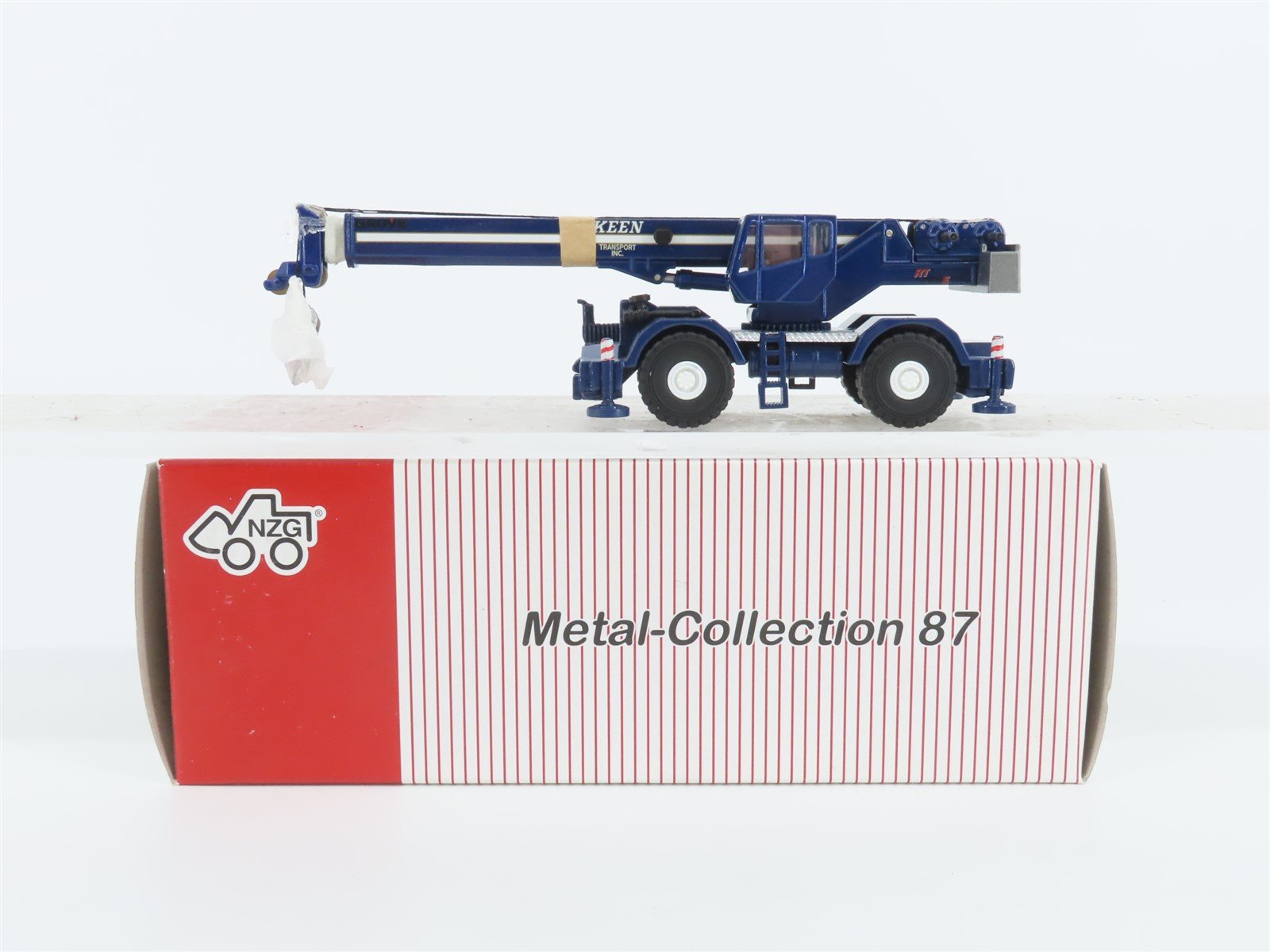 HO 1/87 NZG 530/12 Die-Cast Grove RT700E Keen Transport Rough Terrain Crane