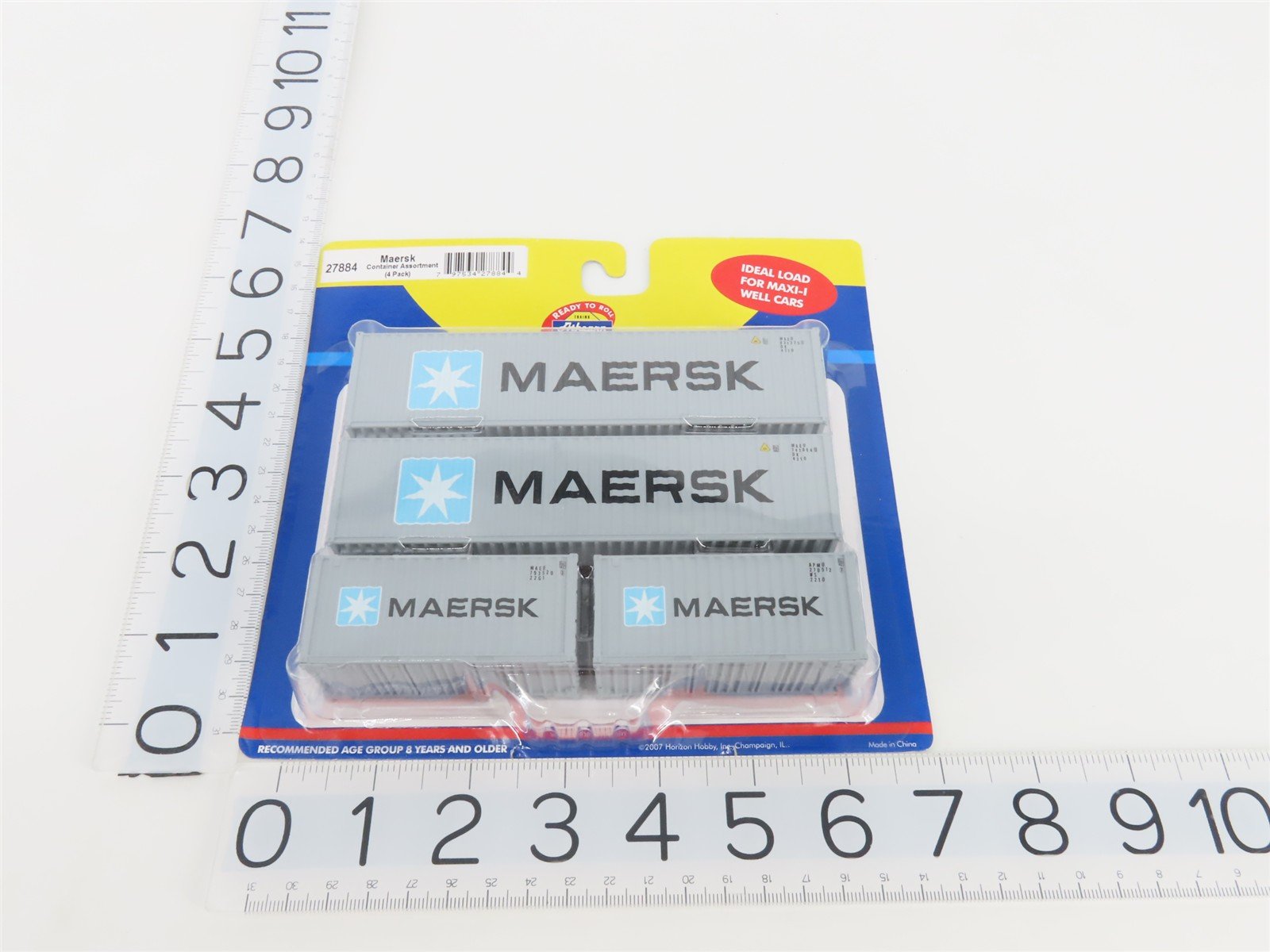 HO Scale Athearn 27884 Maersk Assorted Size Container 4-Pack