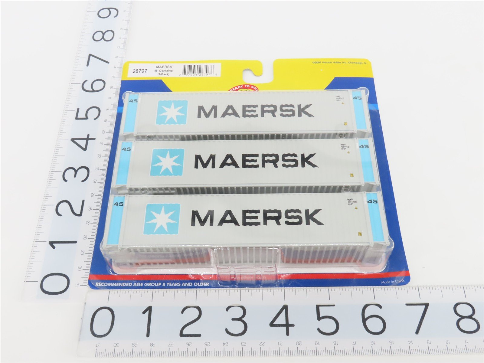 HO Scale Athearn 28797 Maersk 45' Container 3-Pack