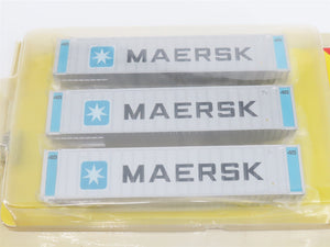 HO Scale Intermountain/A-Line 30352-02 Maersk 45' Rib Side Container 3-Pack