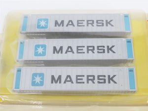 HO Scale Intermountain/A-Line 30352-01 Maersk 45' Rib Side Container 3-Pack