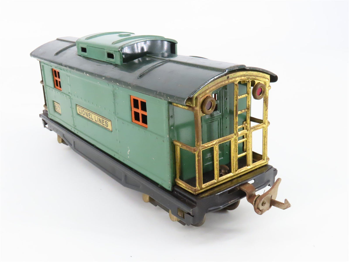 O Gauge 3-Rail Lionel Vintage Prewar Tinplate Lionel Lines Caboose #817