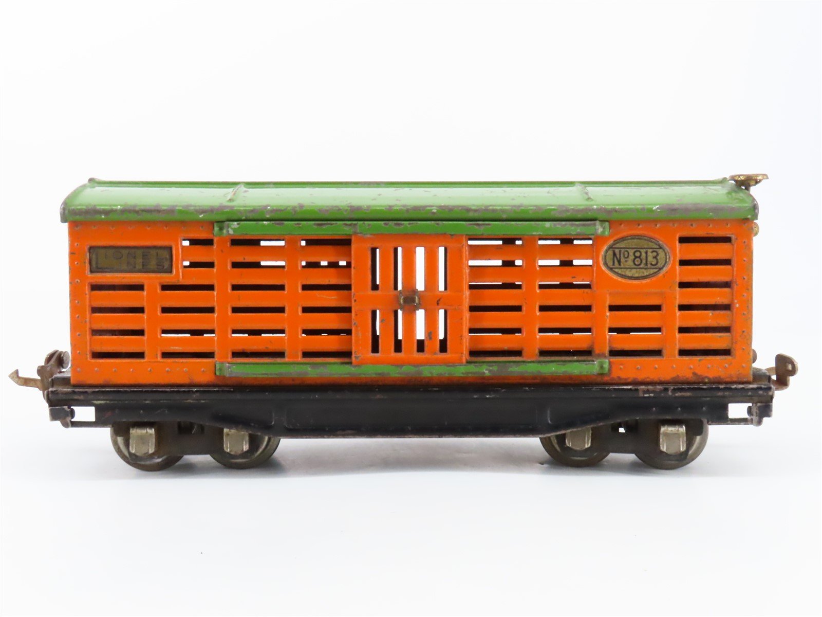 O Gauge 3-Rail Lionel Vintage Prewar Tinplate Lionel Lines Stock/Cattle Car #813