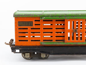 O Gauge 3-Rail Lionel Vintage Prewar Tinplate Lionel Lines Stock/Cattle Car #813