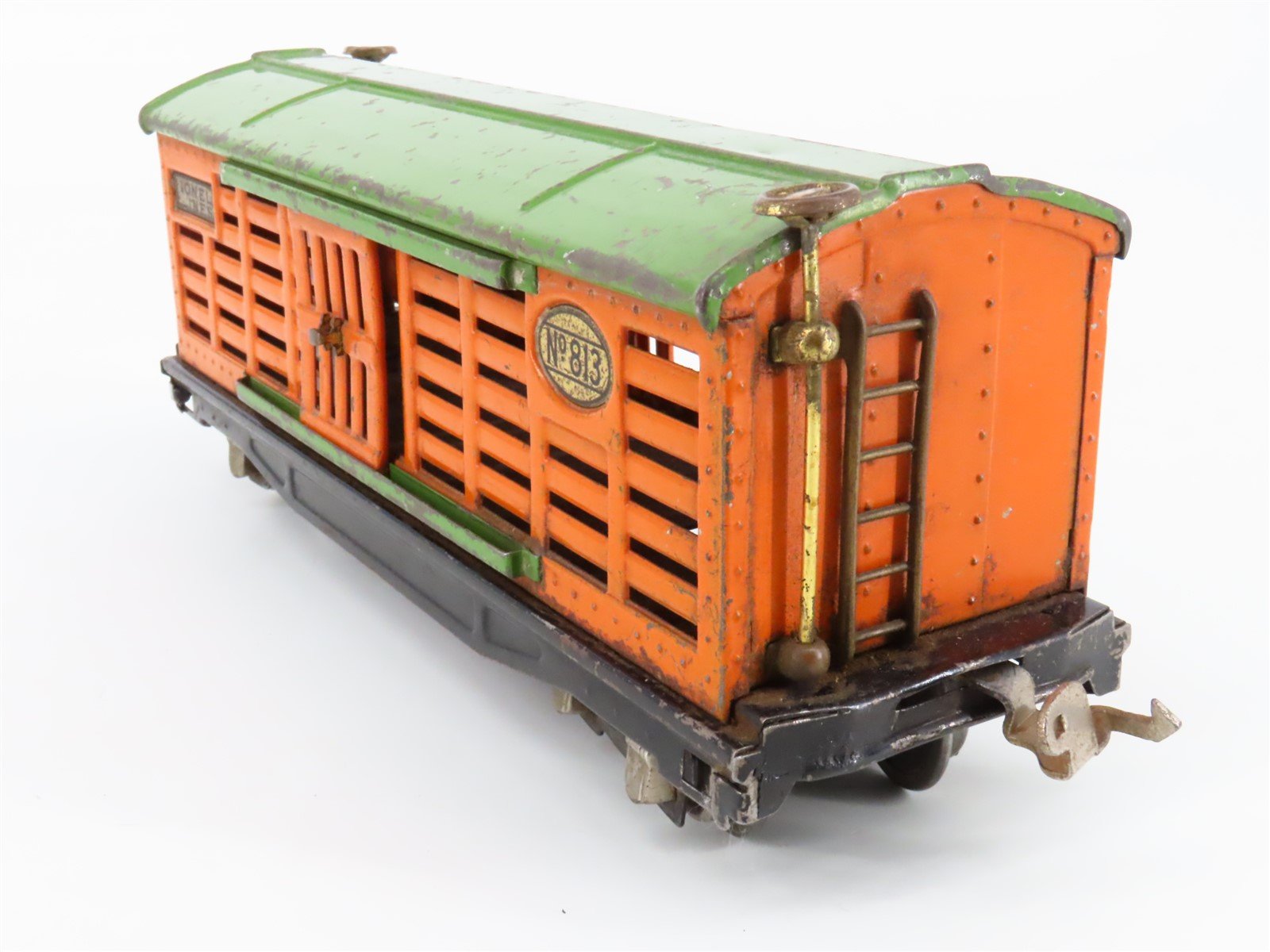 O Gauge 3-Rail Lionel Vintage Prewar Tinplate Lionel Lines Stock/Cattle Car #813