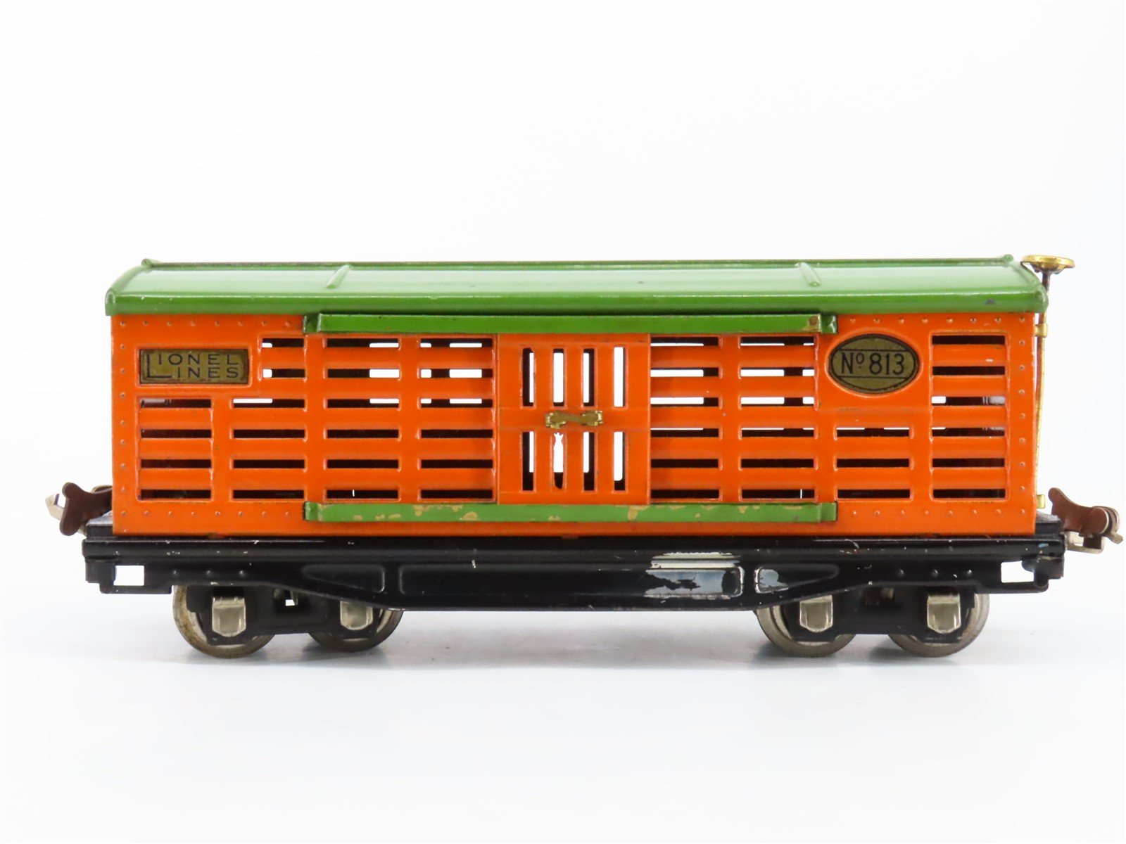 O Gauge 3-Rail Lionel Vintage Prewar Tinplate Lionel Lines Stock/Cattle Car #813